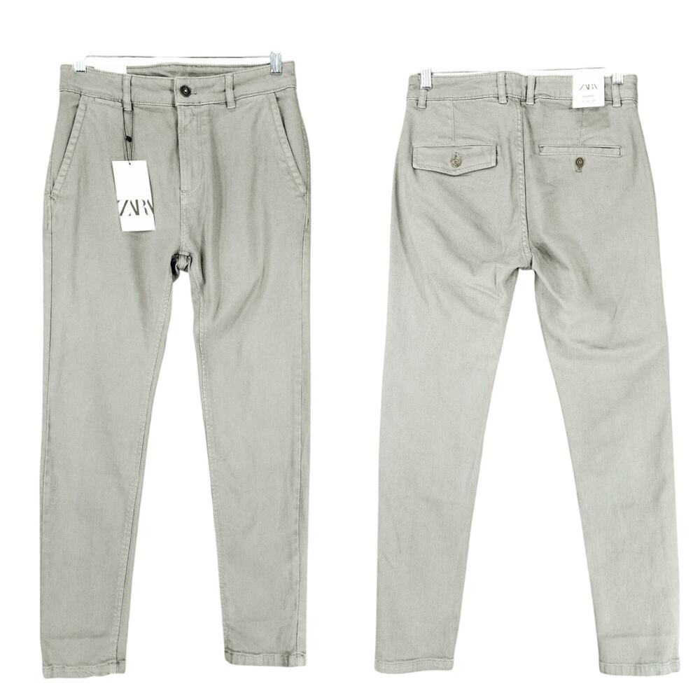 Zara Skinny Jeans 29 Womens Tan Beige‎ Stretch 29x28 High Waist NEW